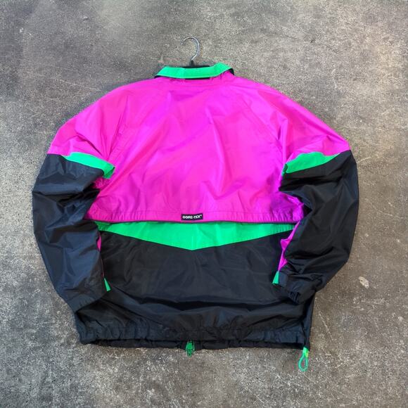 Vintage 90s Gore-Tex In Sport Windbreaker Jacket Mens M Purple Black Full Zip - Picture 3 of 8